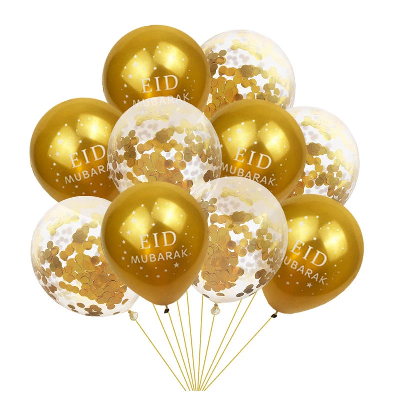 Eid Mubarak Balloons Ramadan Decoration For Home 2026 Gurbang Aid Al Adha Mubarak Kareem Islamic Festival Muslim Party Supplies