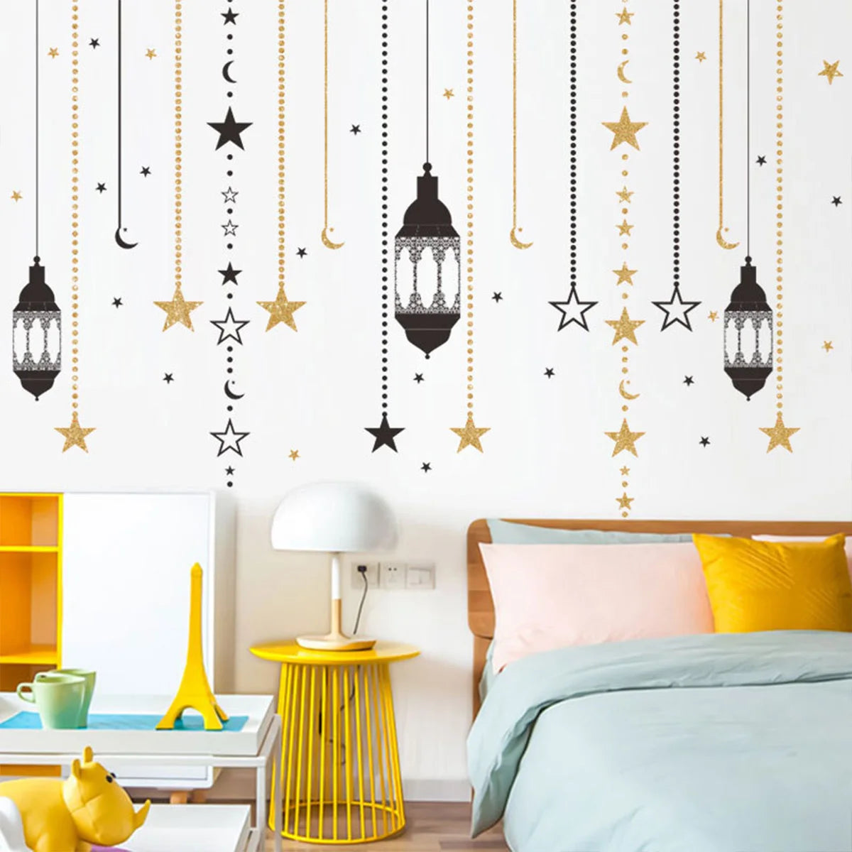 Eid Mubarak Window Stickers Kareem Ramadan Decoration 2025 For Home Islamic Muslim Party Decor Mubarak Ramadan Wall Sticker Gift