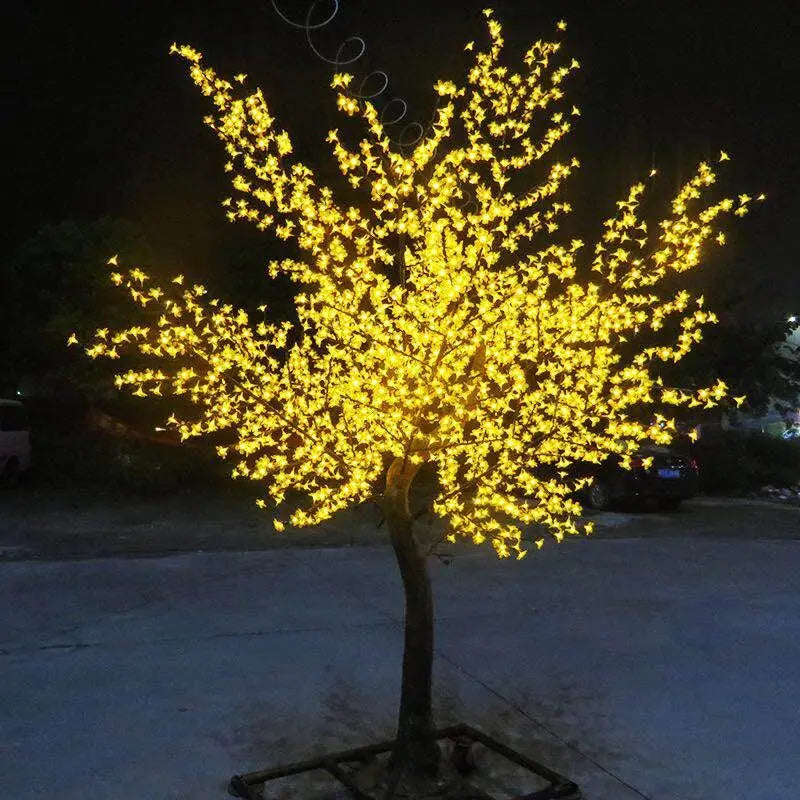 Natural Tree Trunk LED Artificial Cherry Blossom Tree Light – Outdoor & Indoor Decorative Lighting
