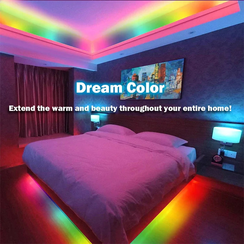 TUYA LED Strip Lights WS2812 RGBIC Addressable Strip Light with Chasing Effect Wifi USB 5V Smartlife Dreamcolor For TV Bedroom