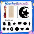 EID MUBARAK Scratch Painting DIY Scratch Card Moon Ornaments Xmas Tree Hanging Pendant EID MUBARAK Ramadan Decor