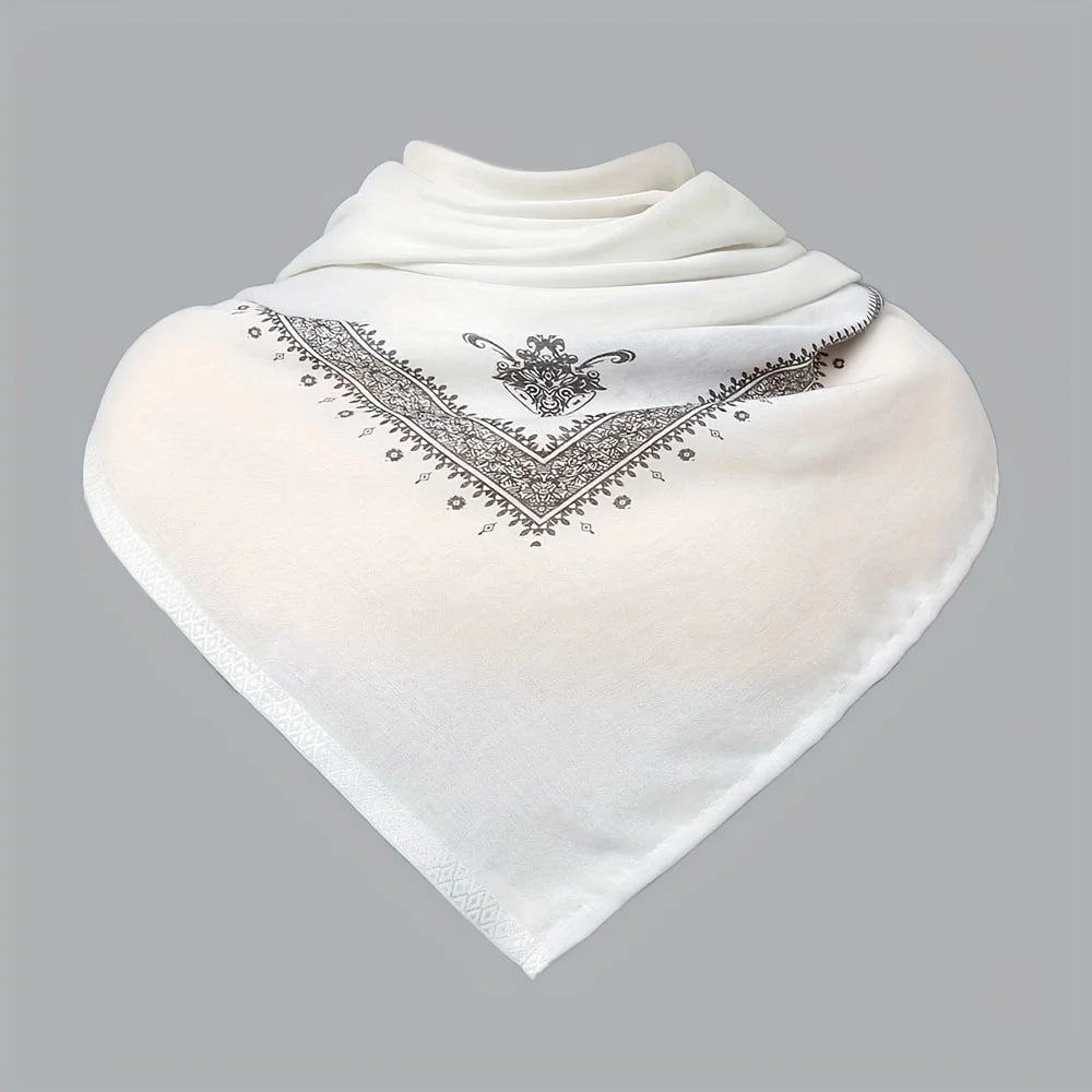 Trendy Ethnic Prayer Scarf - Men's Fashion Polyester Stole for Ramadan and Religious Ceremonies