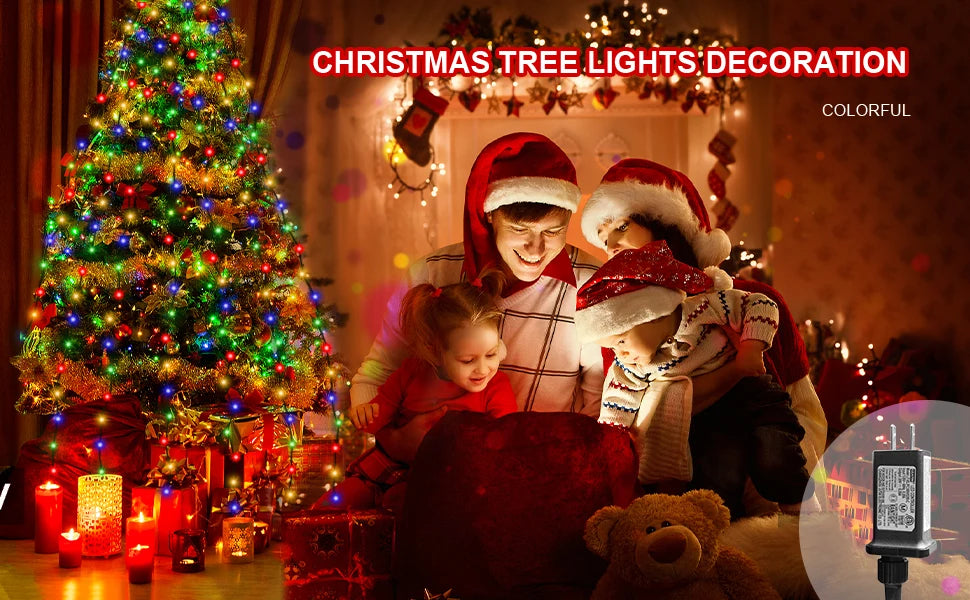 2.1M Christmas Tree LED String Lights App Control Garland LED Star String Waterfall DIY Xmas Tree Lights Festival Decoration