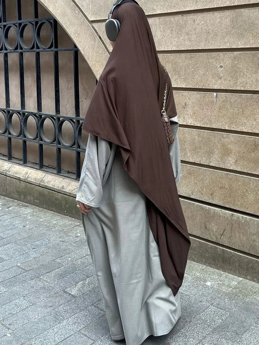 Middle East Muslim Women Arabic Dubai Abaya Ramadan Soft jersey Hijab scarf turban Femme musulman african Islam khimar Headscarf