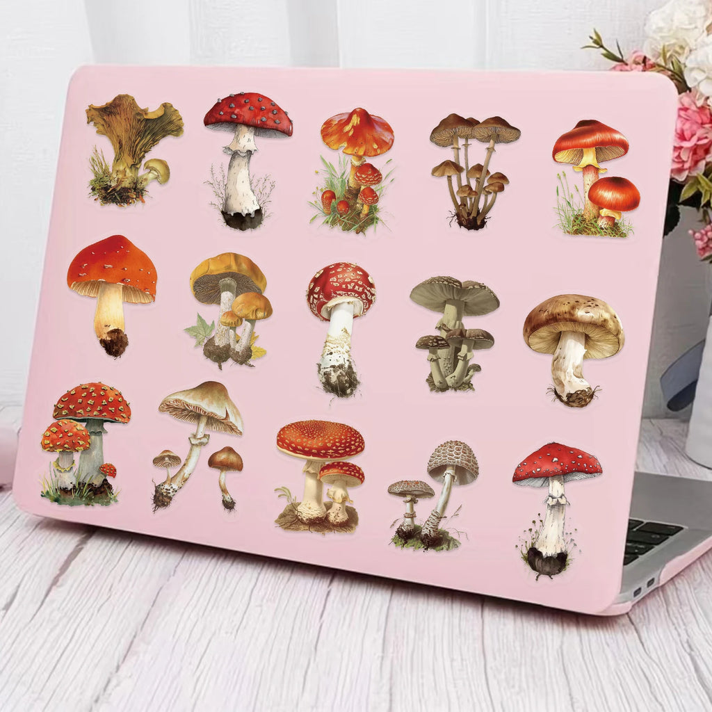 50pcs Retro Mushroom Graffiti Stickers Handmade Account DIY Luggage Notebook Motorcycle PET Waterproof Stickers