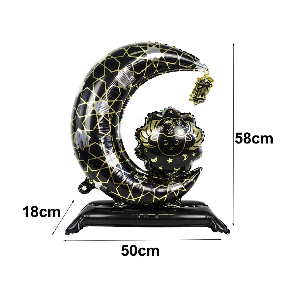 Eid Mubarak Banners Ramadan Mubarak Kareem Decorations Hanging Swirls Streamer Moon Star Party Decor lslam Muslim Party Supplies
