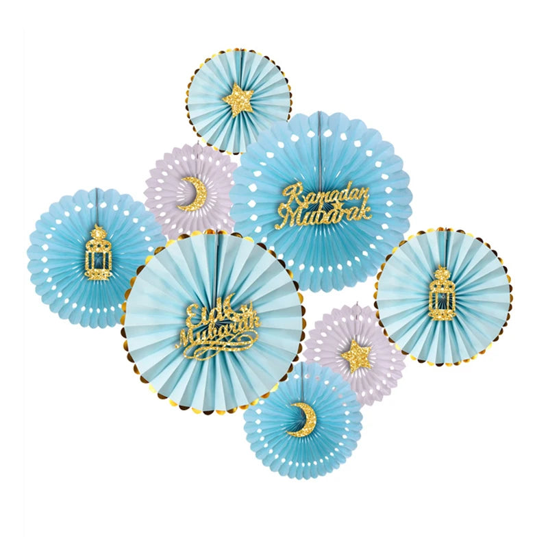 Eid Mubarak Muslim Decoration DIY Paper Wall Decorations Ramadan Islamic Festive Decor Mubarak Decoration Ramadan Party Supplies