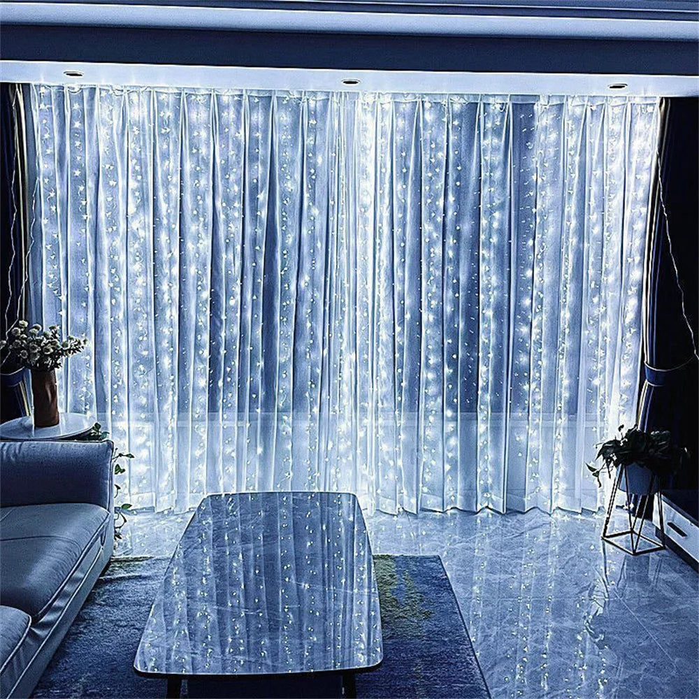 Ramadan Home Decoration LED Fairy Battery Power Outdoor 2026 Valentine's Day Eid Mubarak Bedroom Decoration Curtain Light String