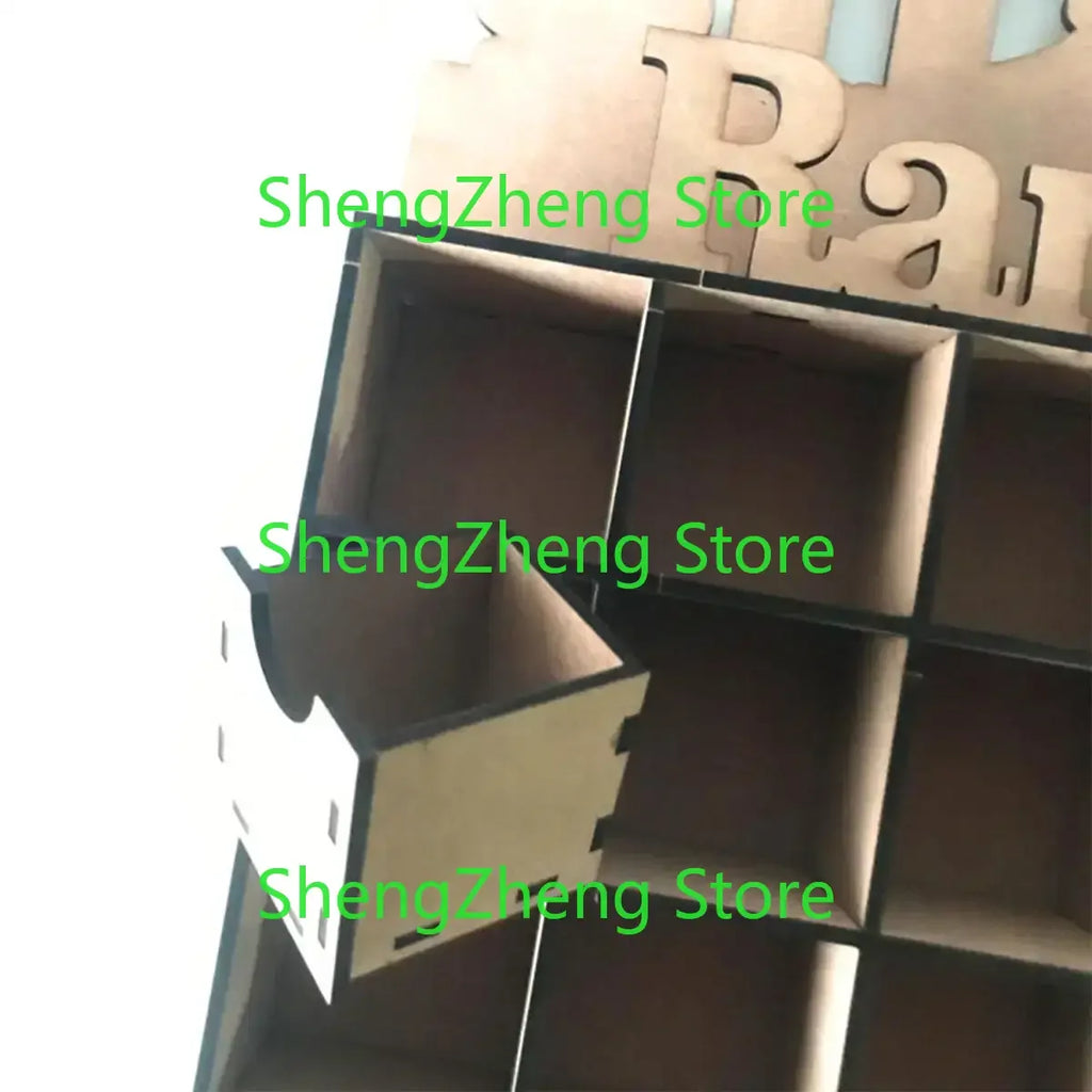 Ramadan Advent Calendar DIY House Drawer 30 Grids MDF Stand Rack Decorations