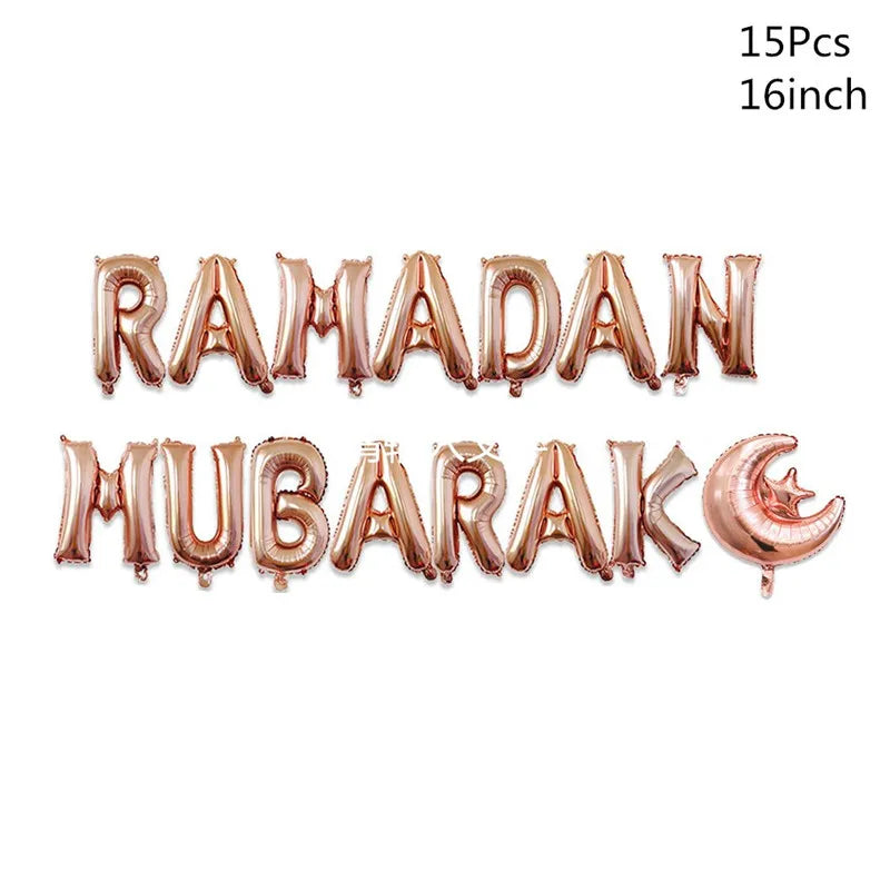 10Pcs Eid Umrah Mubarak Latex Balloon Ramadan Kareem Festival Muslim Islamic Ramadan Party Eid Al-Firt Home Decoration Supplies