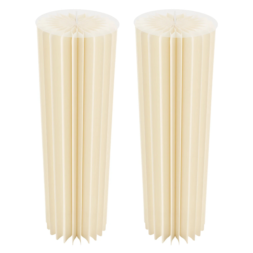 2Pcs 100cm Wedding Centerpieces Cardboard Vases, 39.4in Tall Foldable Honeycomb Flower Stand Cylinder Display Pedestal Load 50kg