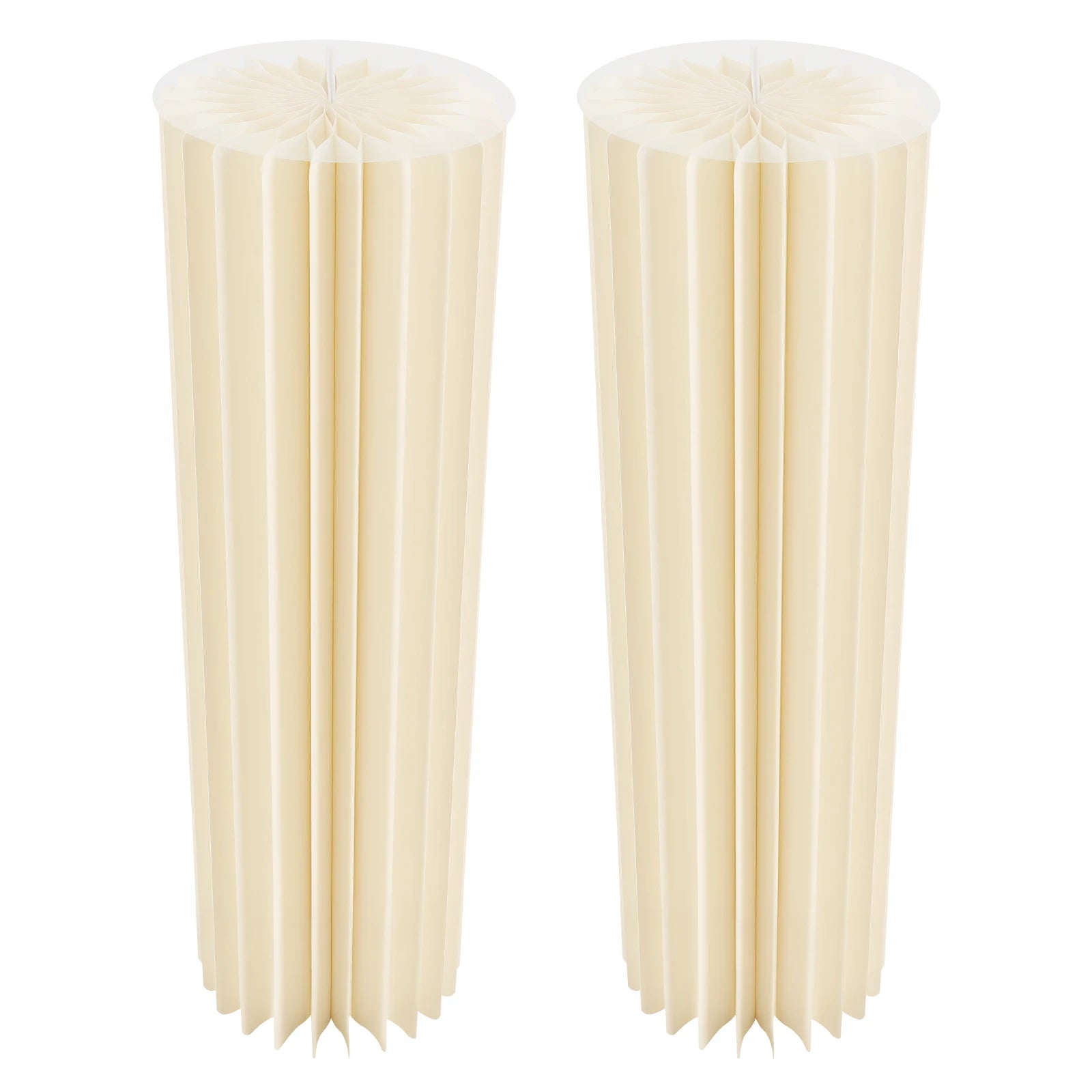 2Pcs 100cm Wedding Centerpieces Cardboard Vases, 39.4in Tall Foldable Honeycomb Flower Stand Cylinder Display Pedestal Load 50kg