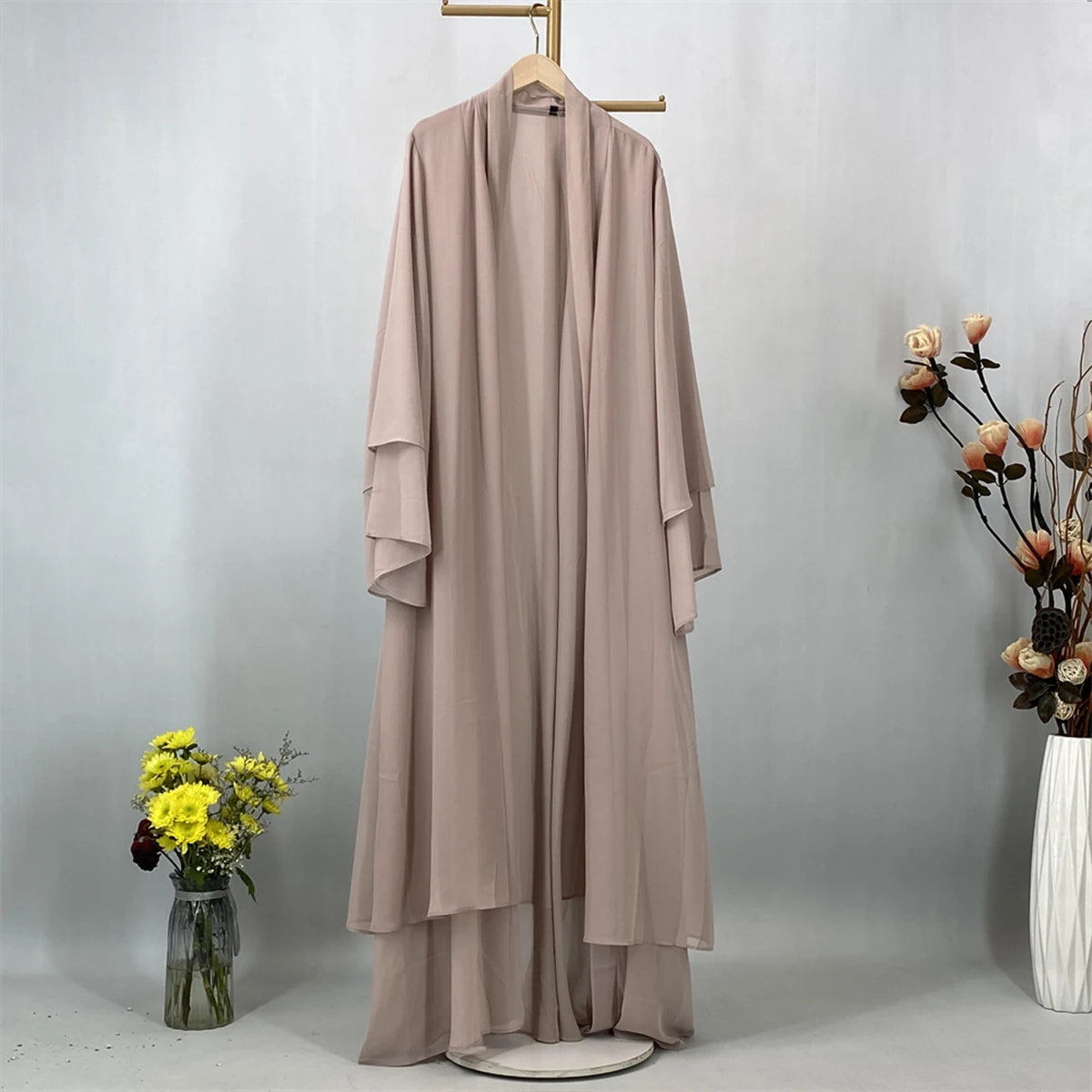 2025 Ramadan Kebaya Chiffon Open Abaya – Modest Women Muslim Kaftan Dress