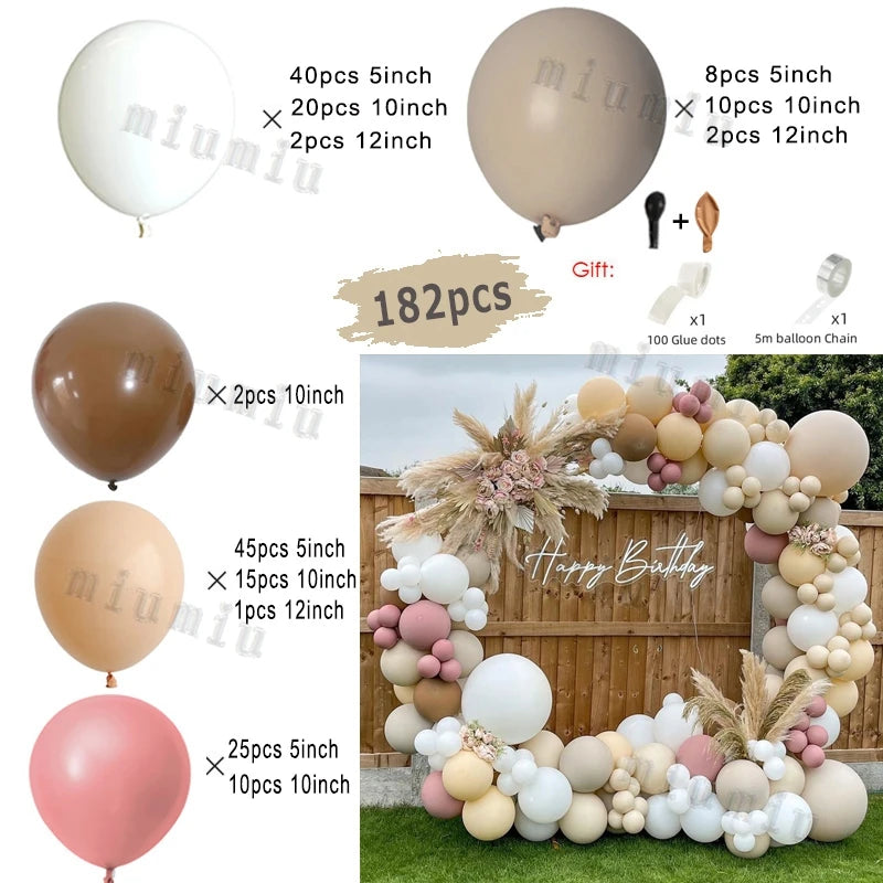 Macaron Pink Balloon Garland Arch Kit Wedding Birthday Party Decor Kids Rose Gold Latex Balloons Baby Shower Decorations Chain