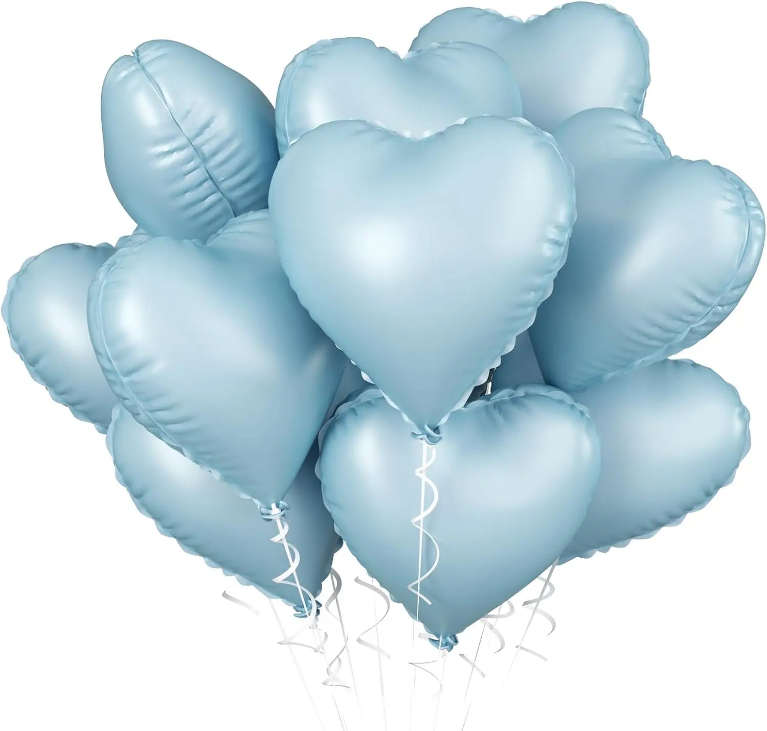 10pcs 18inch Heart Foil Balloons Pink Sage Green Heart Balloon for Birthday Party Valentines Day Wedding Anniversary Decorations