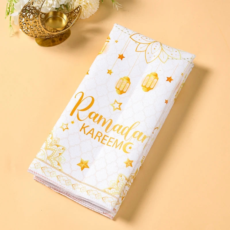 2ps Ramadan Dish Towel Eid Mubarak Decoration 2026 for Home Ramadan Kareem Ramadan Mubarak Islamic Muslim Party Eid Al-Fitr Gift