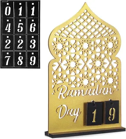 Ramadan Calendar Set Ramadan Advent Calendar 30 Days Wooden Eid Mubarak DIY Countdown Calendar Ramadan Decoration Gift