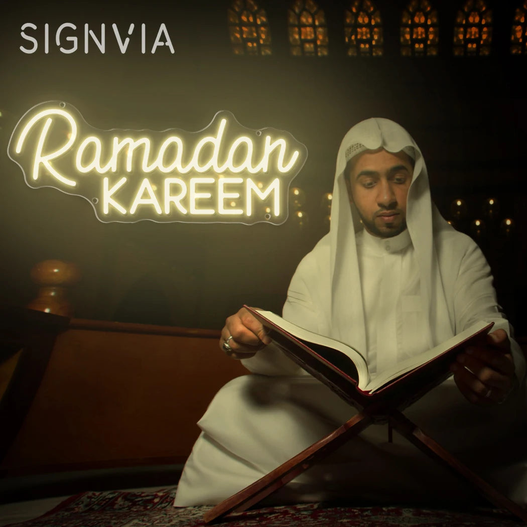 Ramadan Kareem Neon Sign Wall Decoration USB Powered Ramadan LED for Home Bedroom Store Bar Restaurant Party Gift Art Wall Decor