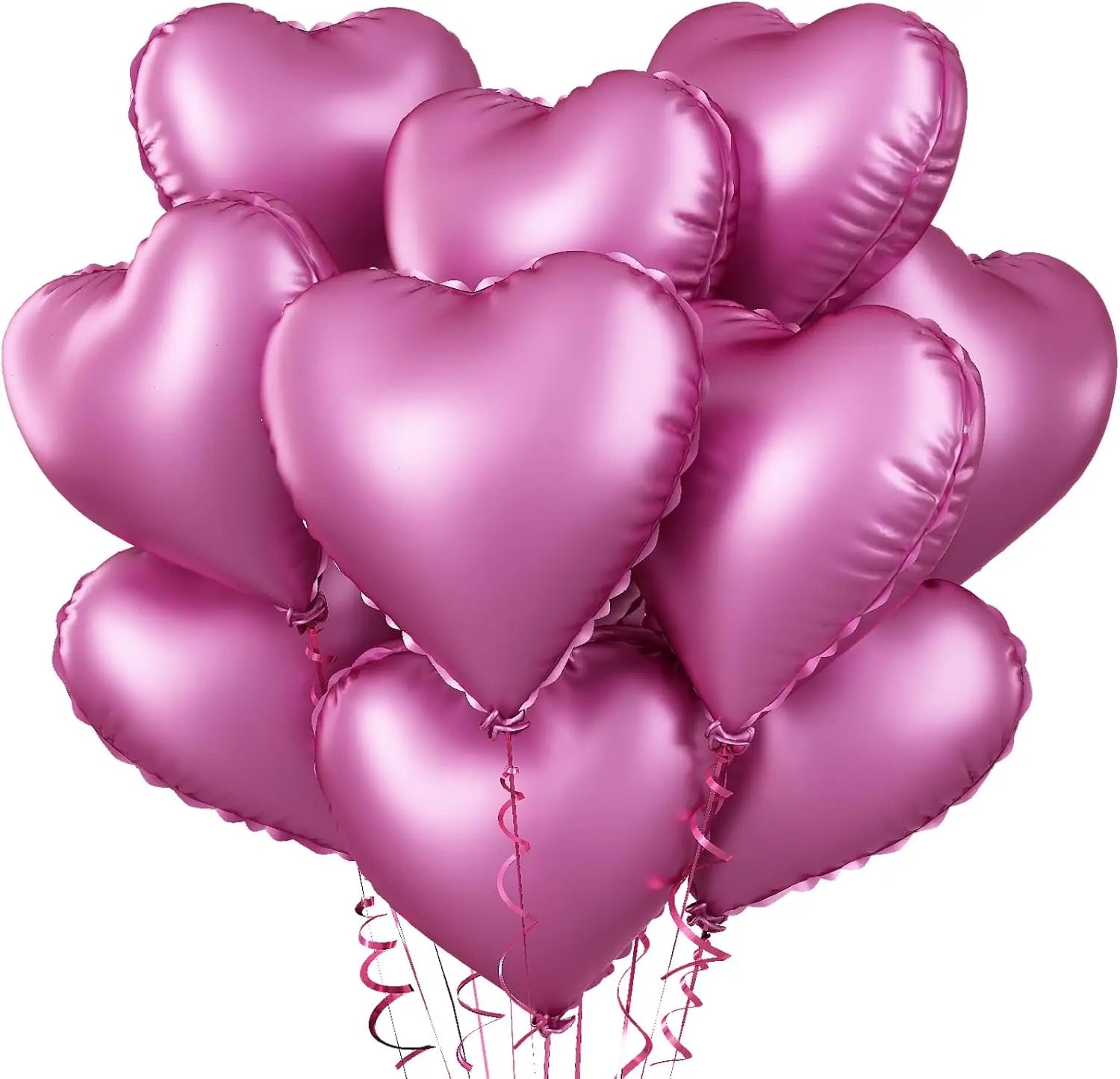 10pcs 18inch Heart Foil Balloons Pink Sage Green Heart Balloon for Birthday Party Valentines Day Wedding Anniversary Decorations