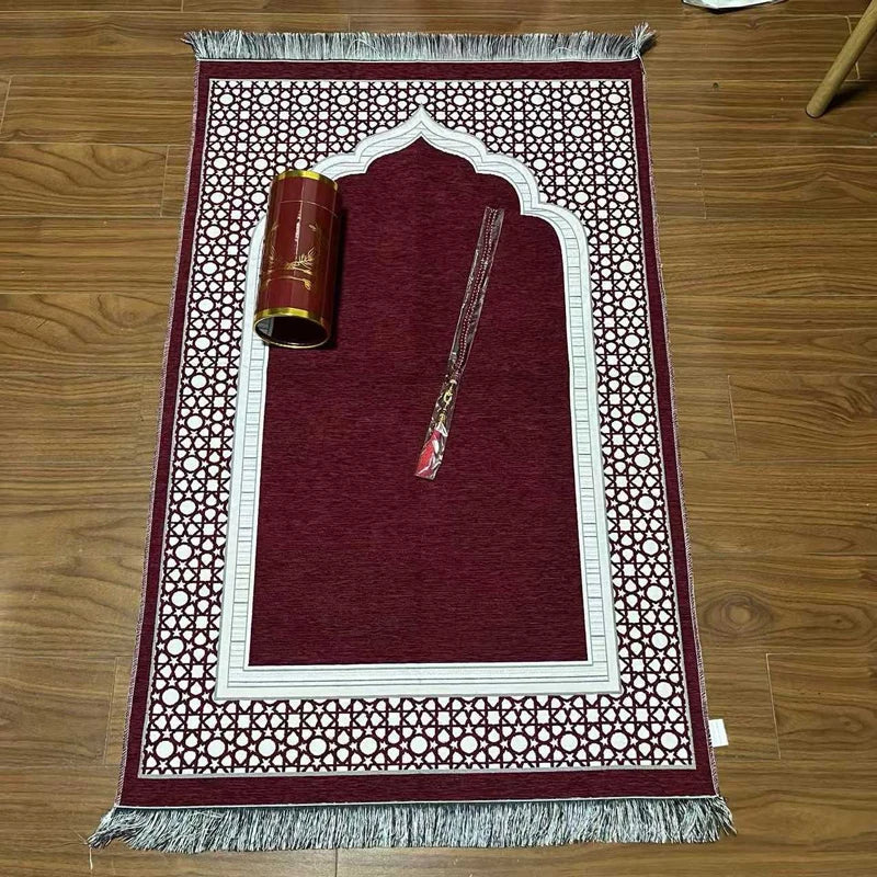 110x70cm Prayer Mat Set Prayer Rug Islamic Muslim Travel Worship Blanket Outdoor Portable Muslim Pray Mat Ramadan Gifts2025