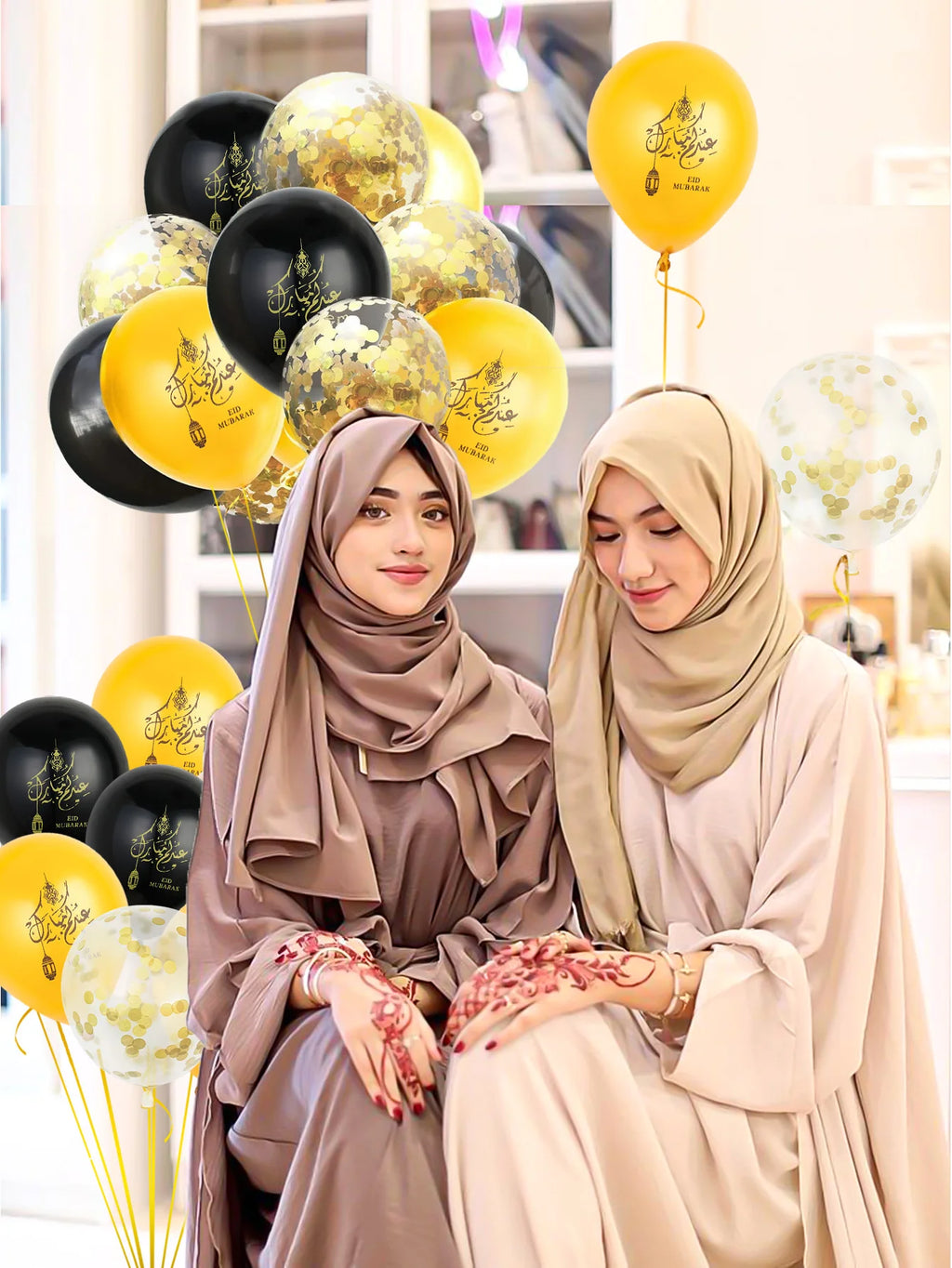 15pcs Ramadan latex balloon decorations, suitable for Eid al-Fitr celebrations, home Ramadan decorations, Ramadan party