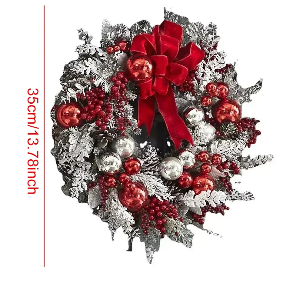 2024 front door Christmas wreath decoration upside down tree vine Christmas door and window decoration supplies