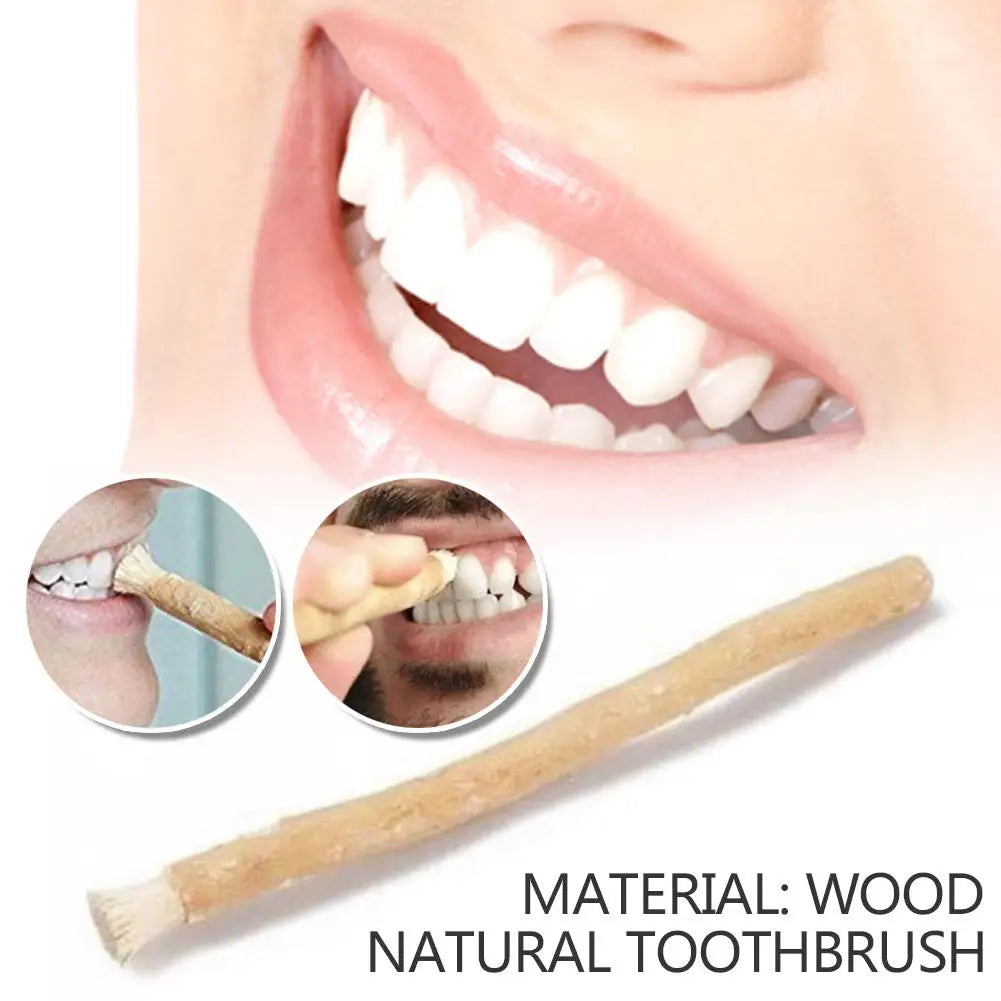 Portable Natural Miswak Toothbrush – Traditional Teeth Whitener & Manual Tooth Care Stick for Travel 1pc X1P8