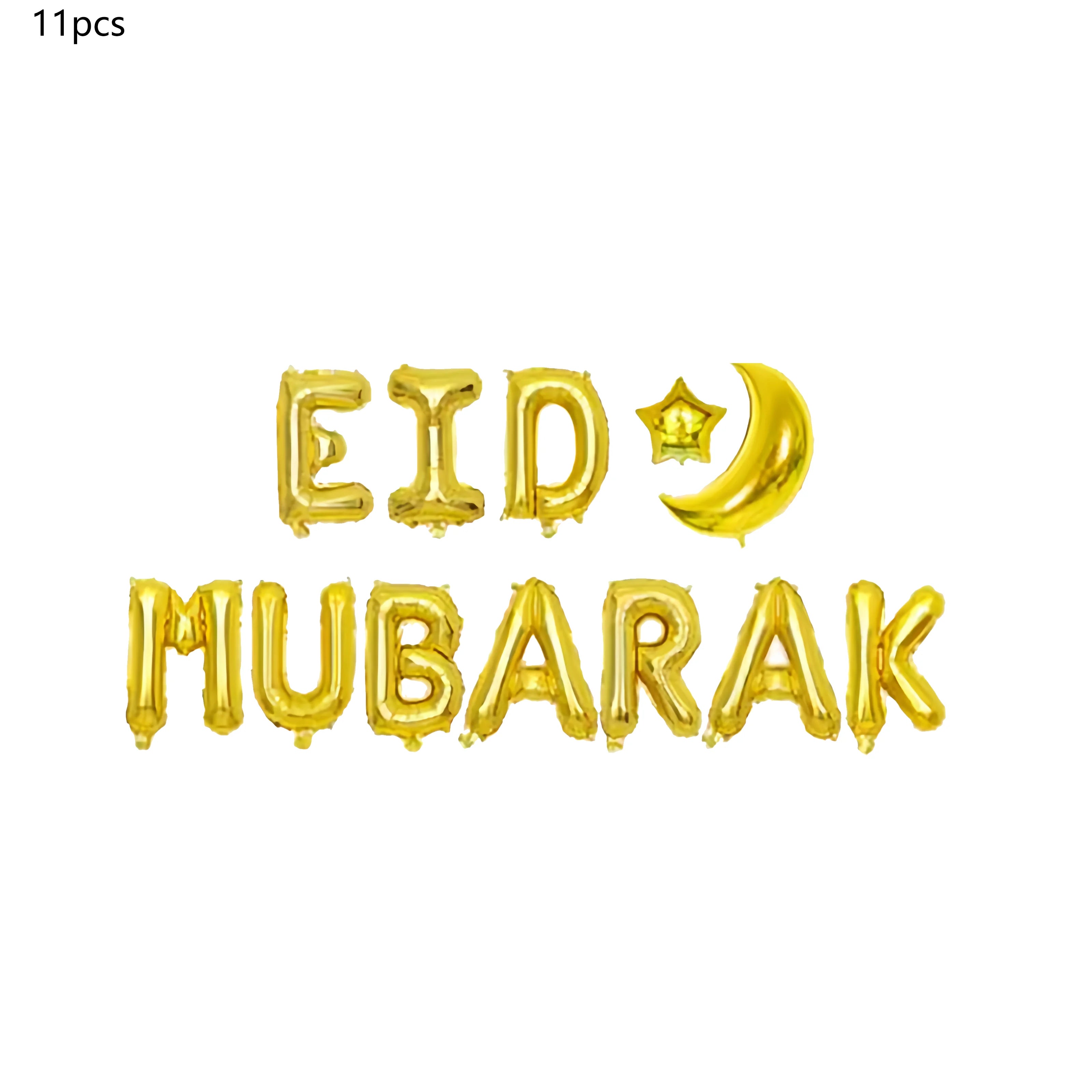 10/11/15/29/30/33pcs Eid Mubarak Balloon Ramadan Decoration For Home Aid Al-fitr Mubarak Kareem Festival Party Supplies