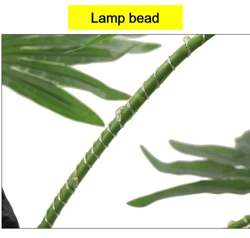 55CM Creative LED Table Lamp Palm Tree USB Artificial Plant Decor Desk Lights Home Bedroom Bedsides Night Lamp Decoration Lamp