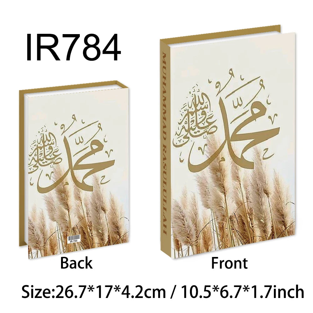 Islamic Luxury Fake Books Decorative Storage Box for Home