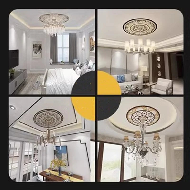 Creativity Ceiling Decorative Parquet Floor Ceiling Lamp Decorative Cover Waterproof Self-adhesive Stickers Living room Decorate