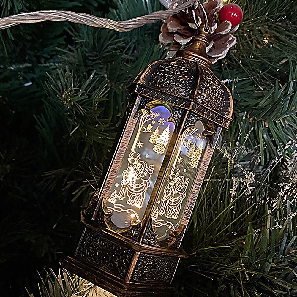 EID Mubarak Lantern LED Light Ornaments Eid Al-Fitr Aid Islamic Muslim Party Decor Supplies Ramadan Kareem Decoration for Home