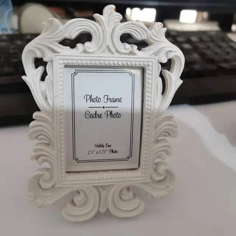 100pcs Ornate Baroque Style Photo Picture Frame, Wedding Party Table & Wall Card Holder Gift – Gold, Black, or White