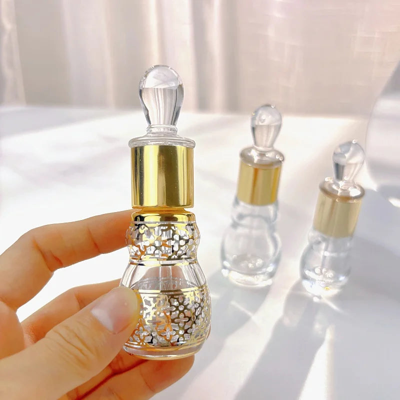 10/30pcs 6ml Thick Glass Essential Oil Bottle 12ml Attar Oil Bottles Empty Perfume Container With Glass Drop Stick
