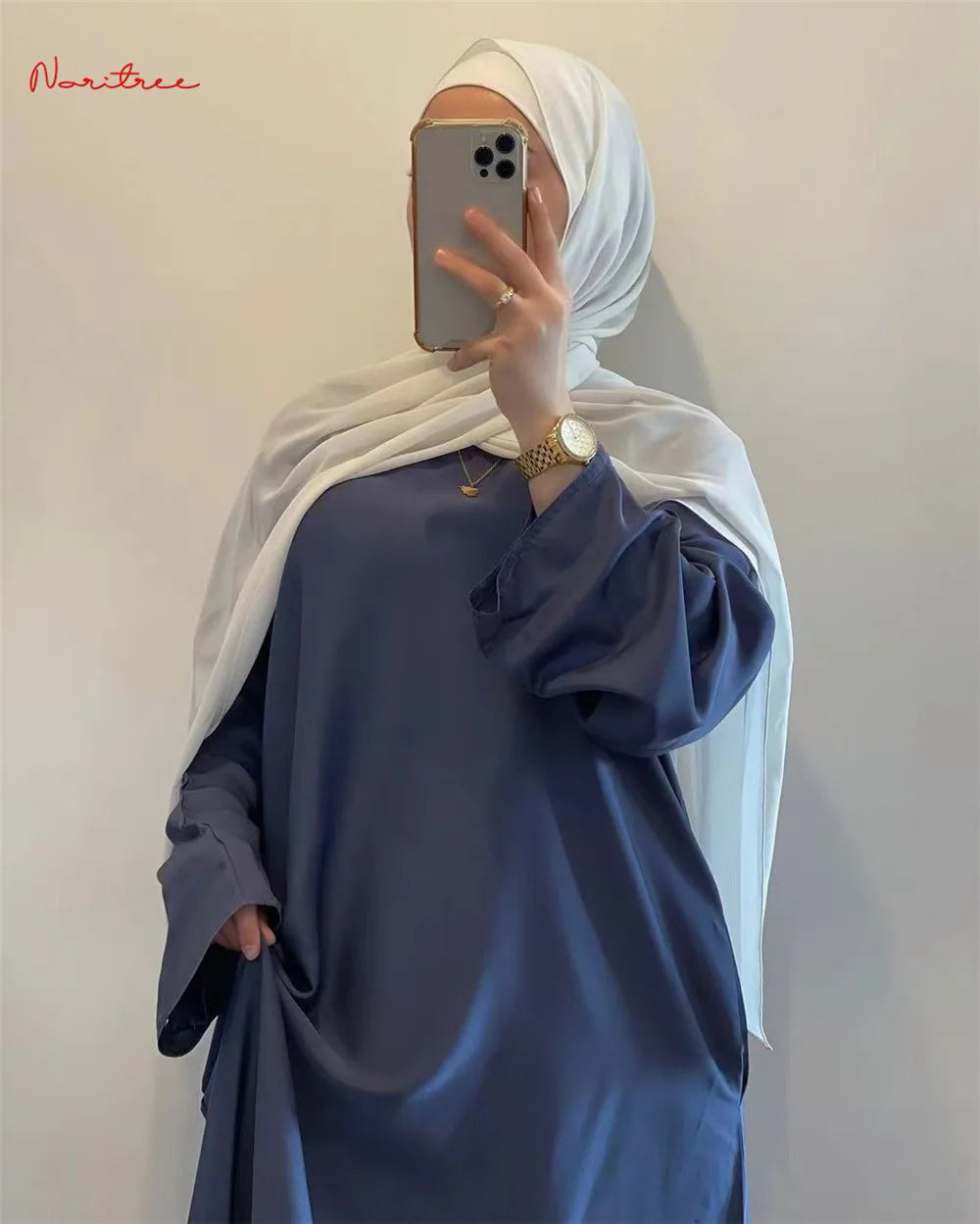 Fashion Sliky Djellaba Muslim Dress Dubai Full Length Flare Sleeved Soft Abaya Dubai Turkey Muslim Islam Robe WY921