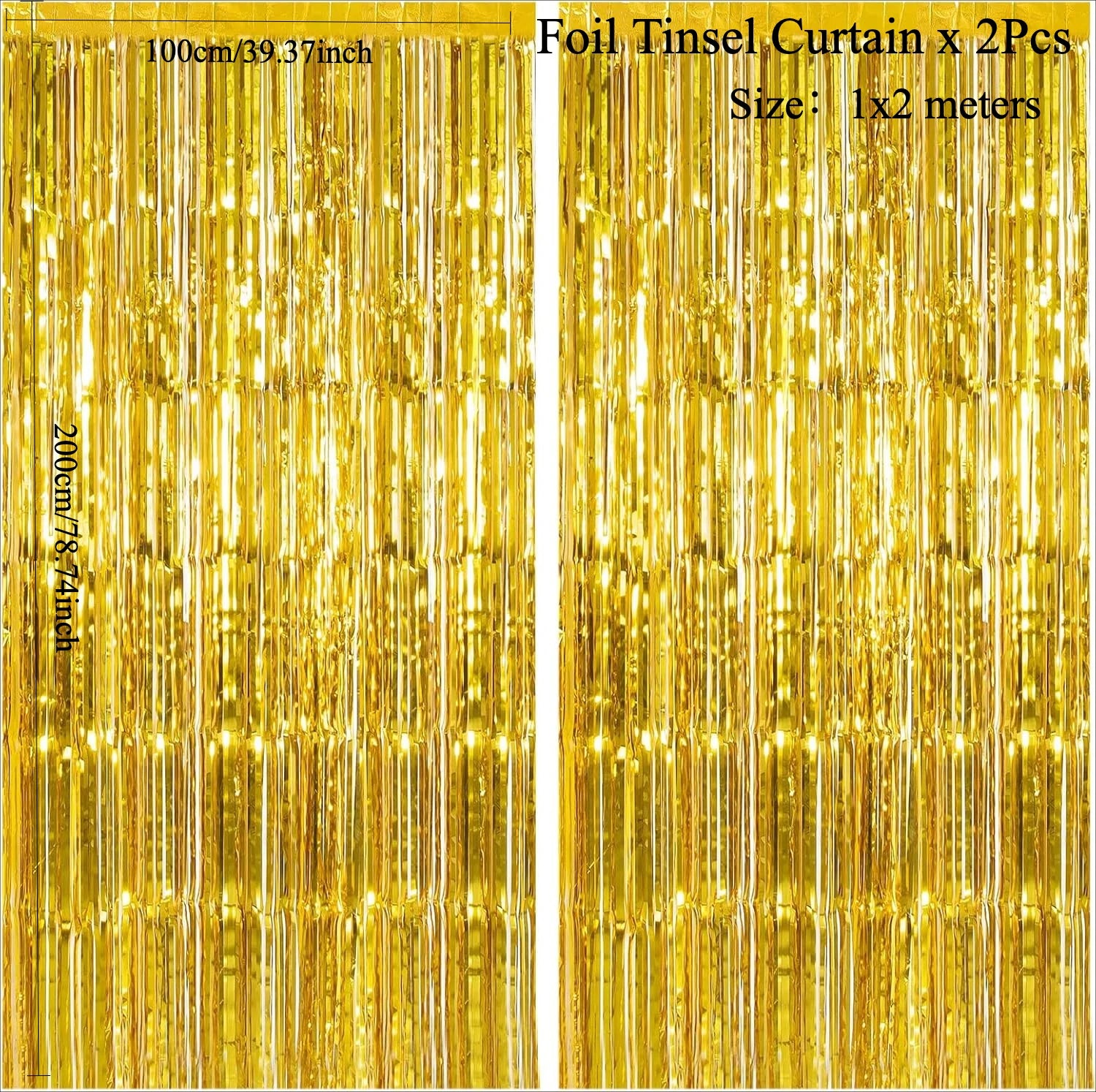 Gold EID Party Decorations Happy Birthday Banners Circle Twinkle Star Garland Metallic Tinsel Banners Hanging Streamer Backdrop