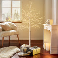 Lighted Birch Tree, Lighted Christmas Tree, 440LED Warm 8 Lighting Modes Artificial Plant White Christmas Tree Halloween Birch