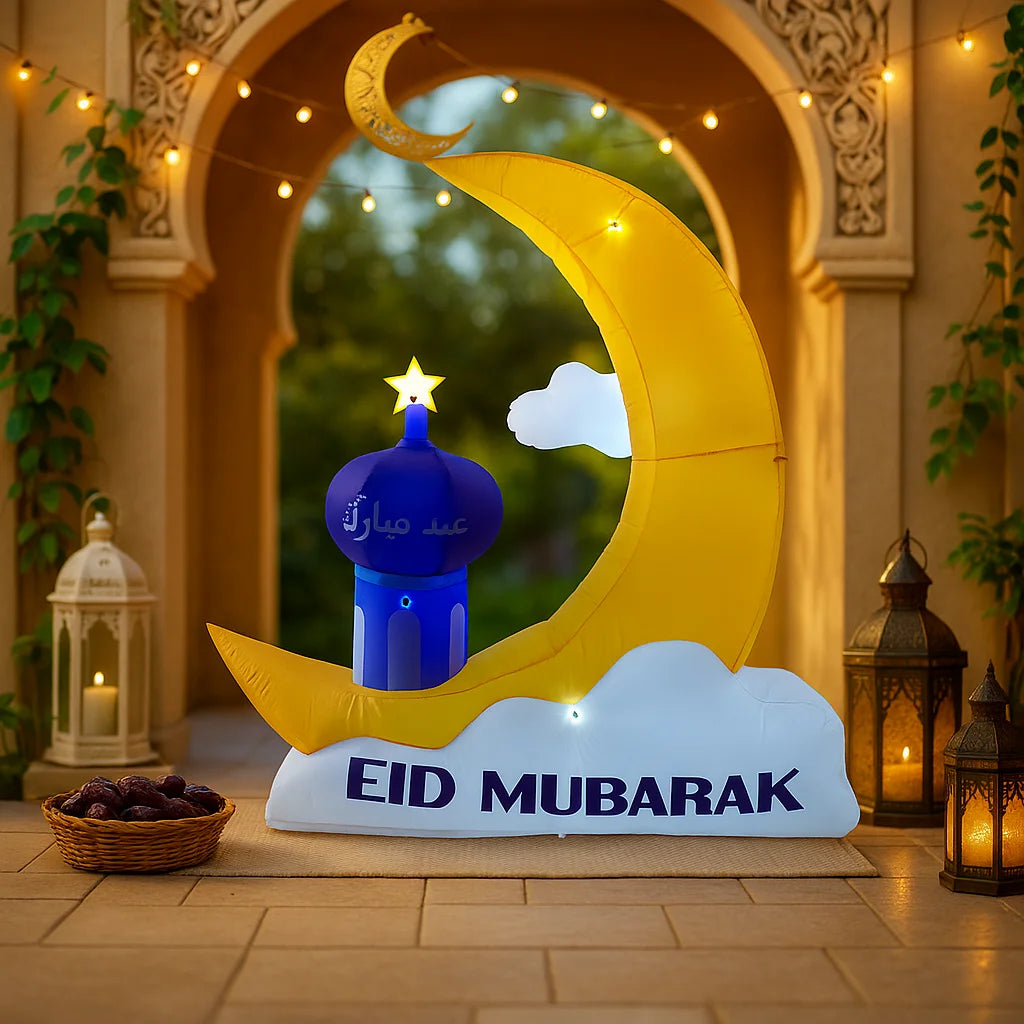 Muslim Islamic Ramadan Inflatable toys LED Decor Airblown Outdoor Yard Garden Eid Mubarak Fasting Celebrate Holiday Ornament