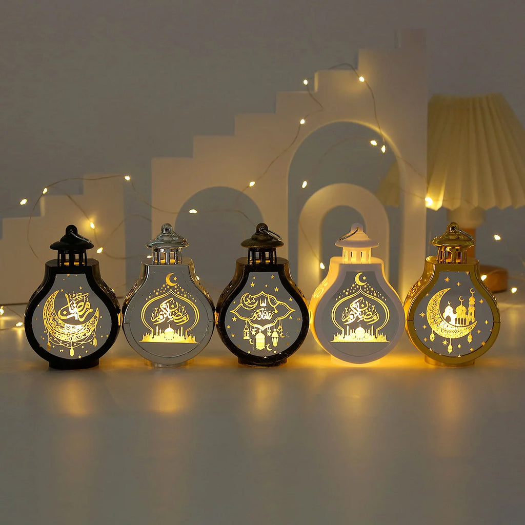 Eid Mubarak LED Wind Lamp Ornament Islam Muslim Party Decor Supplies Ramadan Lantern 2026 Eid Decoration for Home Party Gift