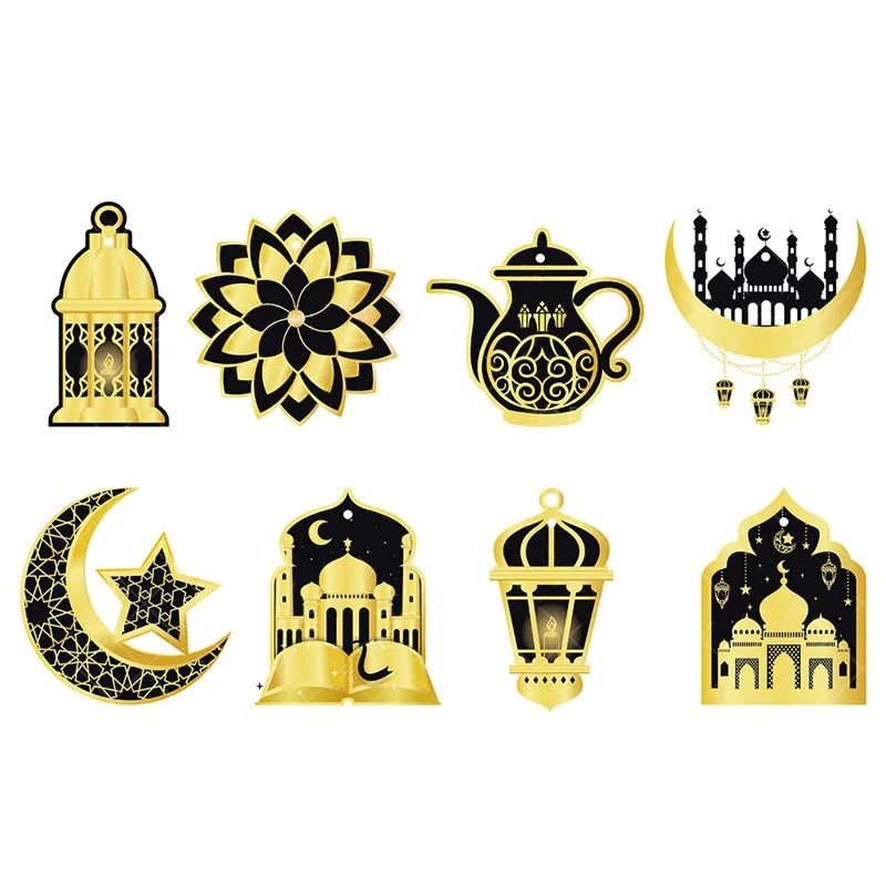 2026 Eid Mubarak Pulling Flag Ramadan Hanging Pendants Decoration  Middle East Festival Party Islamic Muslims Decor Ornaments