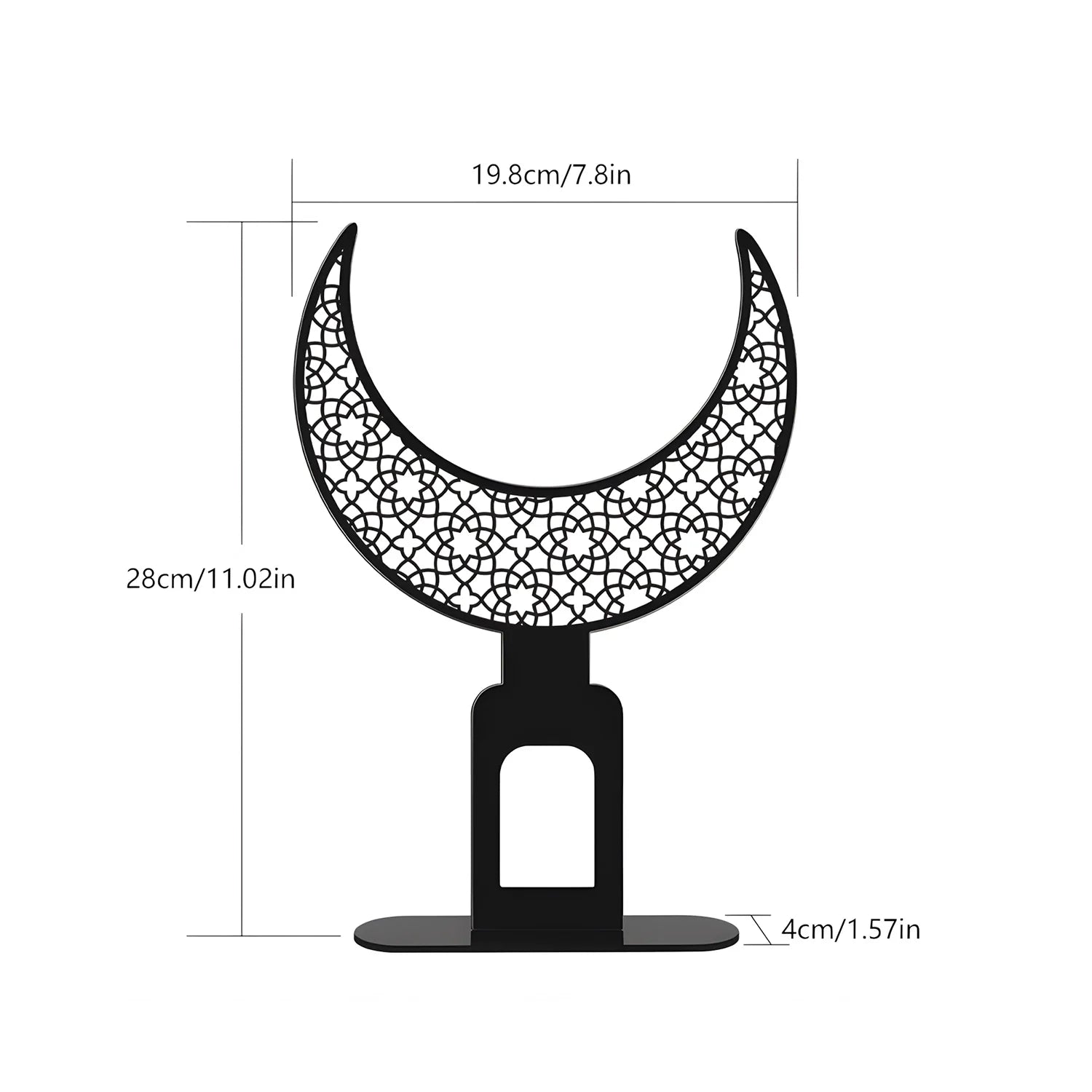 Black acrylic letter moon ornament Eid al Fitr Home Islamic Muslim Party Decor Ramadan Eid Mubarak Table Decor gift adult favors