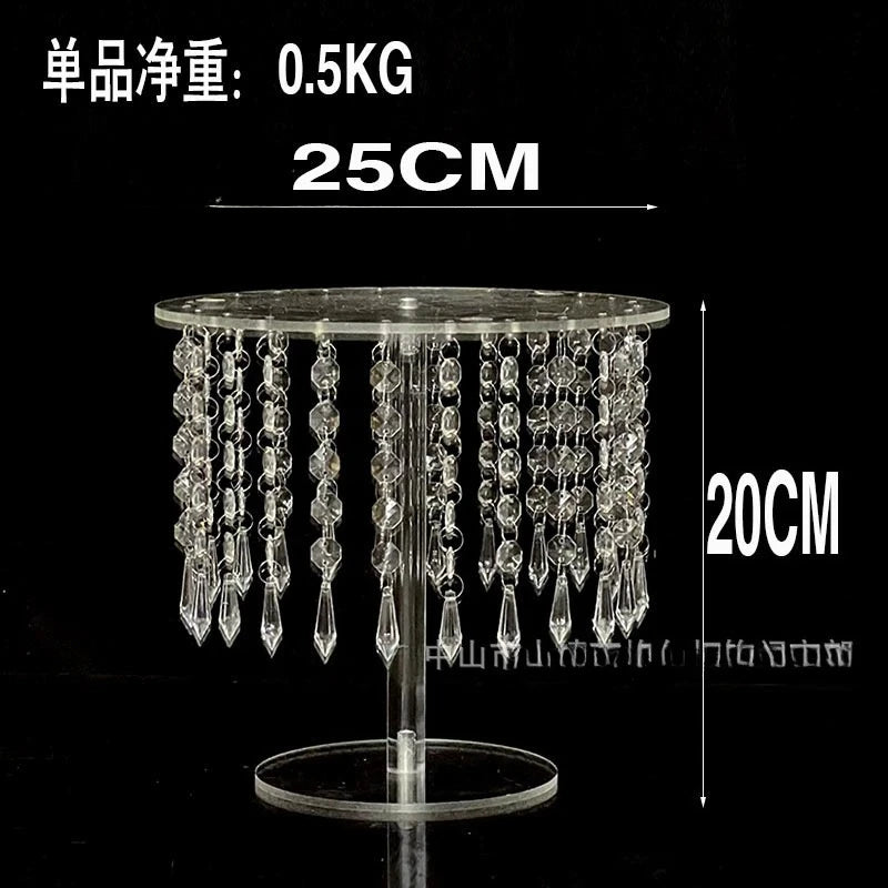Wedding dessert table cake stand combination set European style crystal acrylic pastry tray decoration ornaments