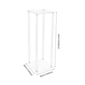 10Pcs Acrylic Vase Wedding Flower Stands Set 60cm Height Clear Column Rack Geometric Display Stand for Home Party Wedding Decor