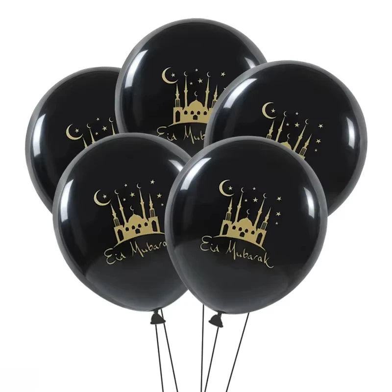 Eid Mubarak Latex Balloons Ramadan Kareem Decor Air Globos for Ramadan Mubarak Muslim Islamic Festival Party Supplies 2026