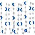 3M Moon Star Hanging Garlands Happy Eid Mubarak Day 2025 Ramadan Kareem Parti DIY Mid-Eastern Festival Home Muslim Party DIY