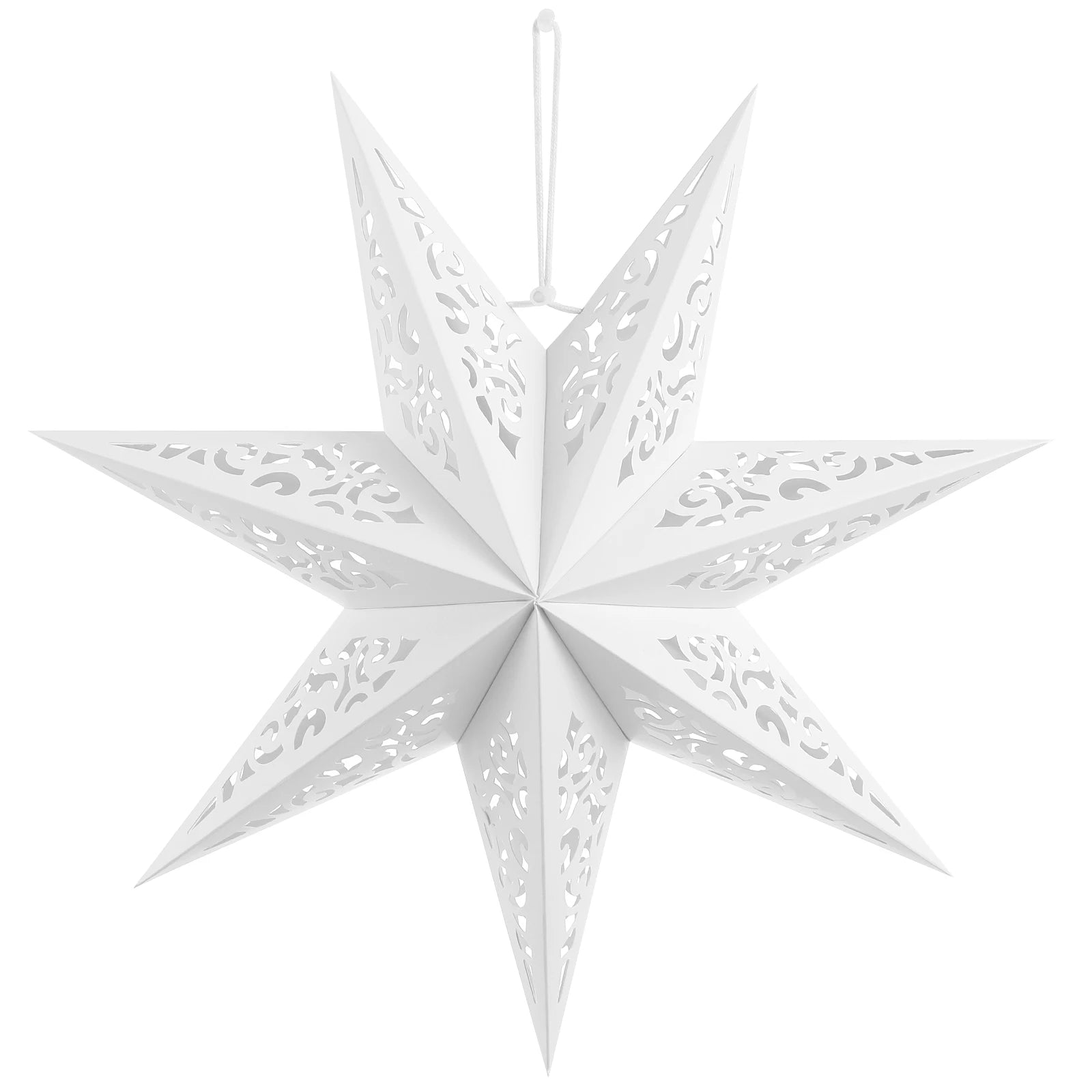 Hollow Out Star Decorative Home Islam Muslim Light Paper Lantern Stars Lampshade Decor Garden Pendant Wedding Party White