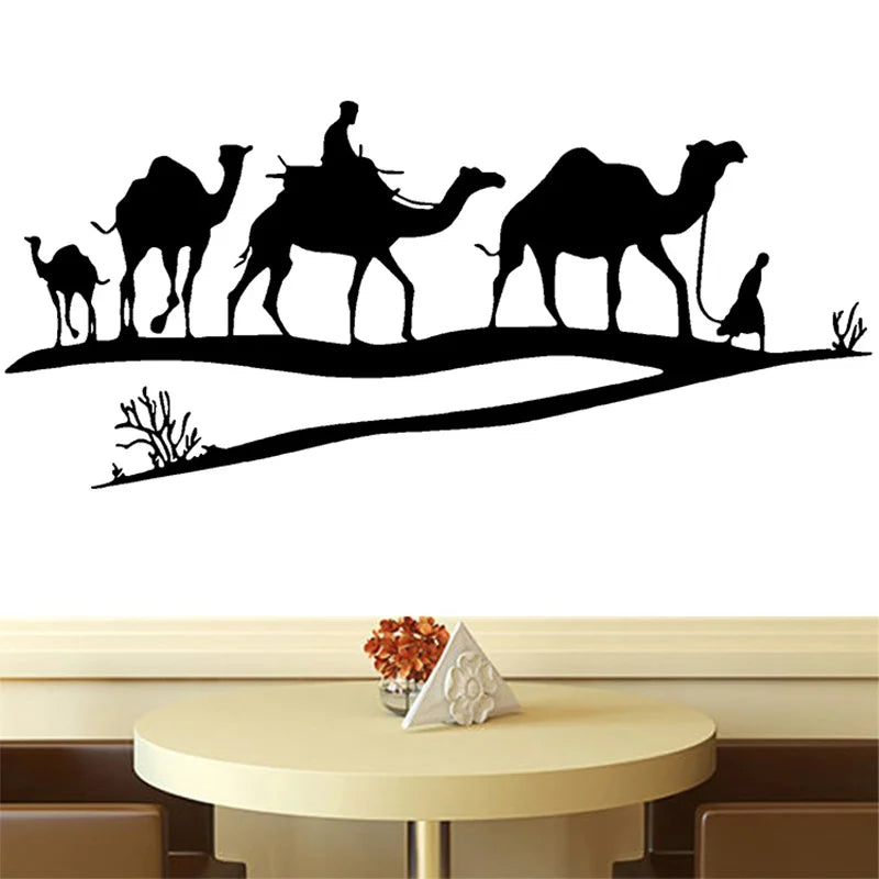 Desert by Camel Wall Decals - Vinyl Wall Sticker - Interior Home Decor Vinyl Art - Wall Decor Bedroom Living Room