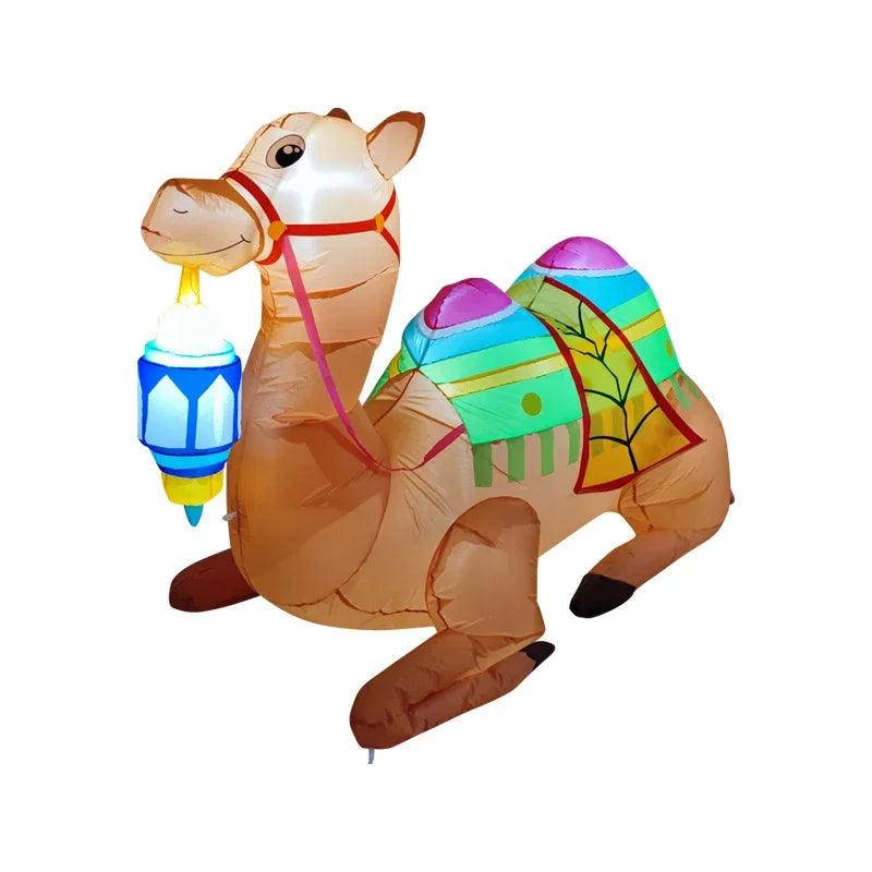 Inflatable Ramadan Decoration Eid Mubarak Muslim/Islamic Decorations Built-in LED Lights Inflatable Toys Outdoor Garden Decor