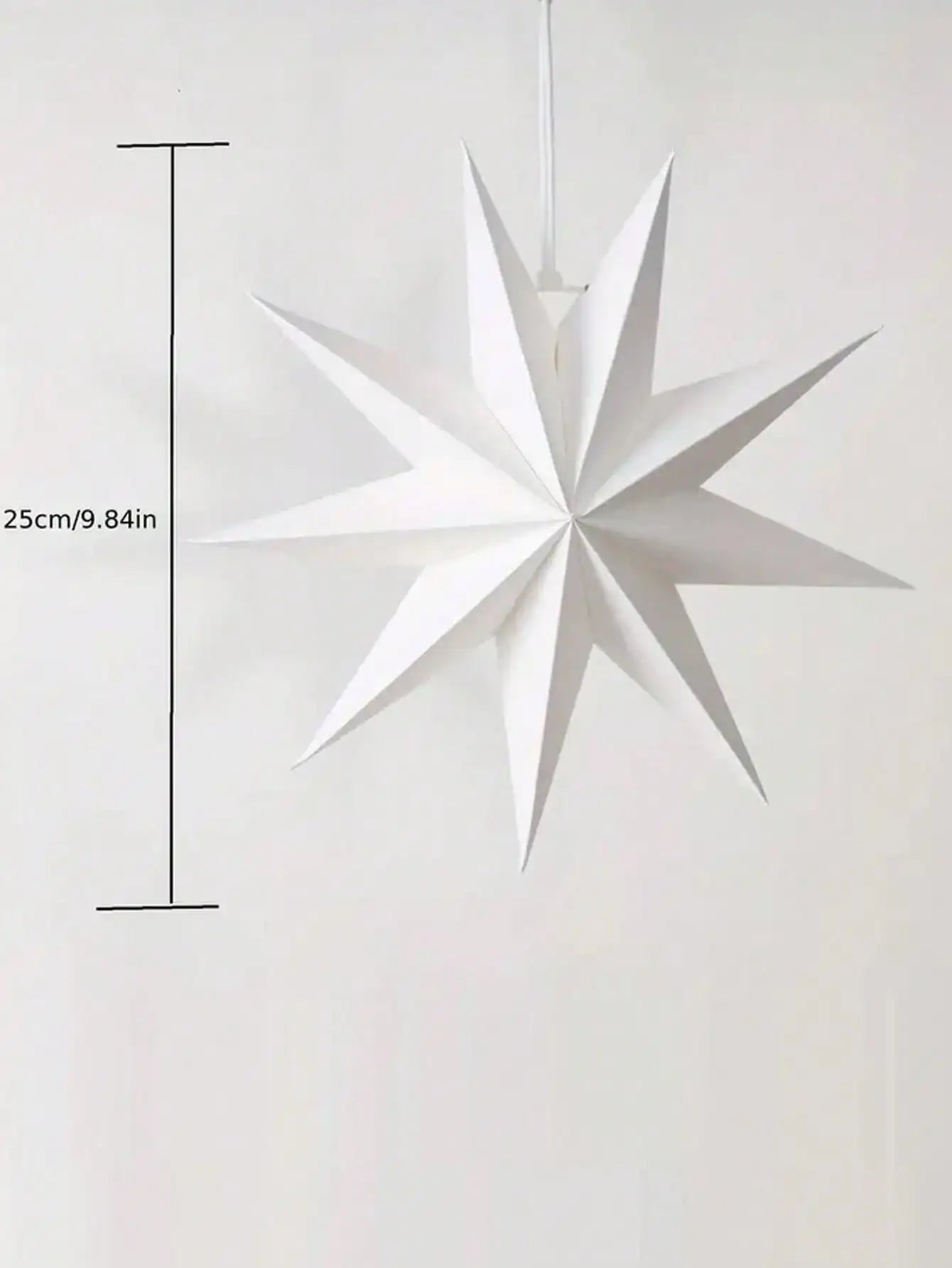 1Pc Black White Gray Paper Lanterns Hanging Star Lampshade Christmas Nine-Pointed Star Origami Lanterns Household Decorations