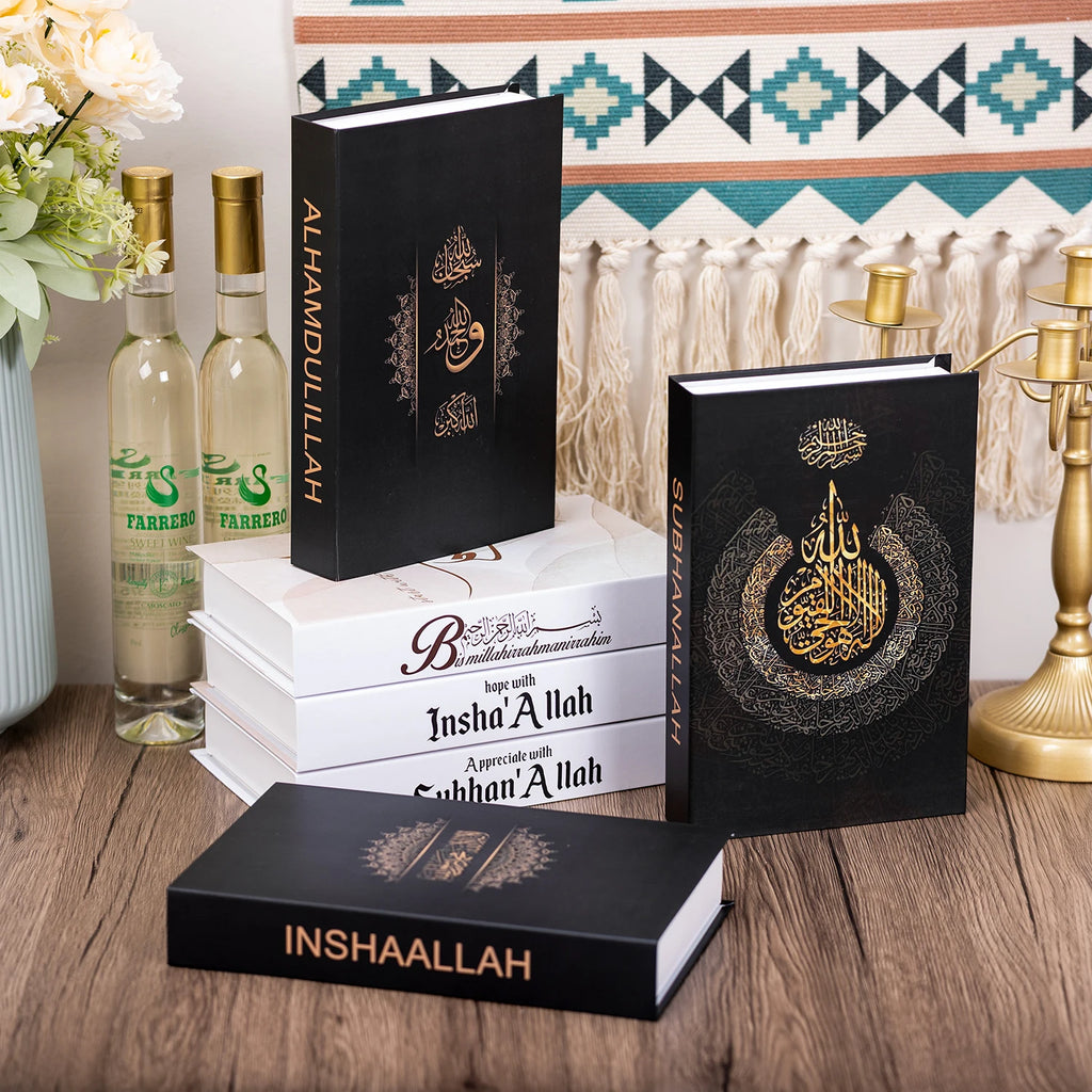 Islamic Luxury Fake Books Decorative Storage Box for Home
